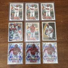Jordan Walker Lot Of 9 Rookies 2023 Topps Chrome Gold Bowman Inserts