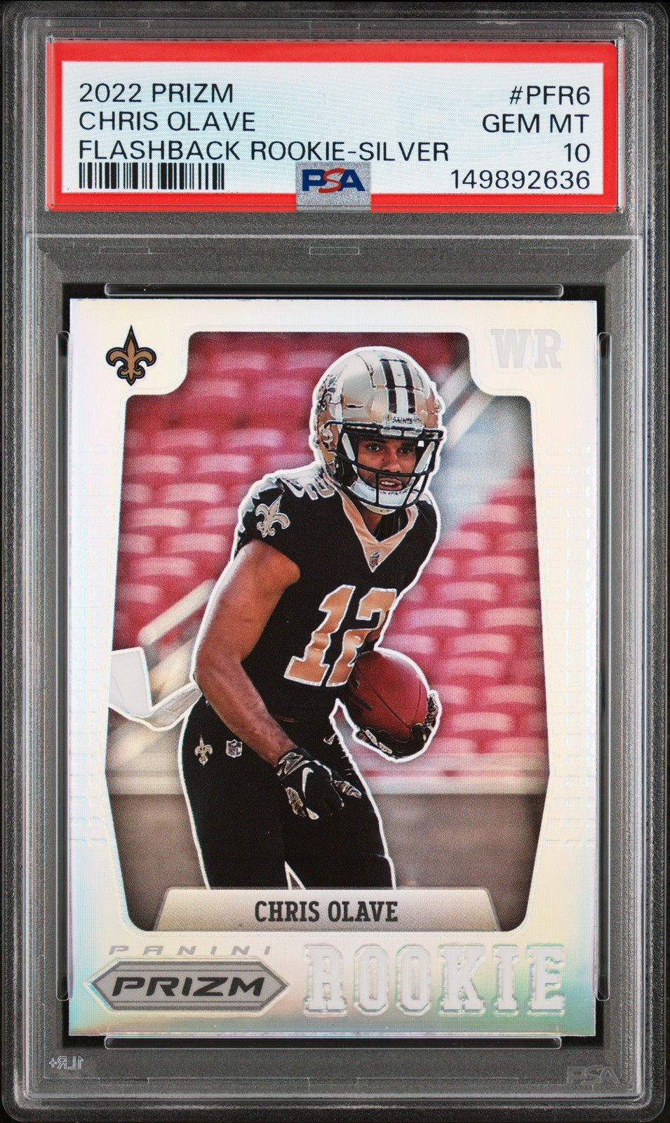 Chris Olave Panini Prizm Flashback Rookie #PFR6 Silver