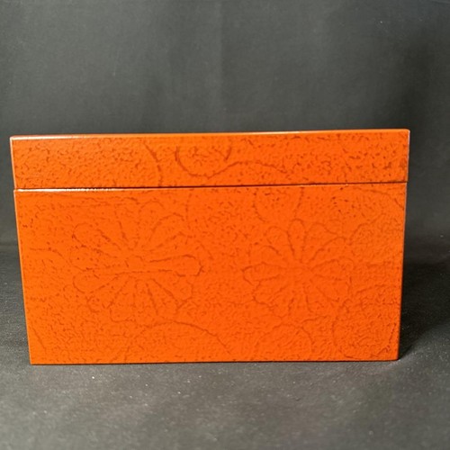 Teedose Chrysantheme Arabesque Zinnober Lackgeschirr ea Zeremonie Utensilien Sado - Bild 4 von 19