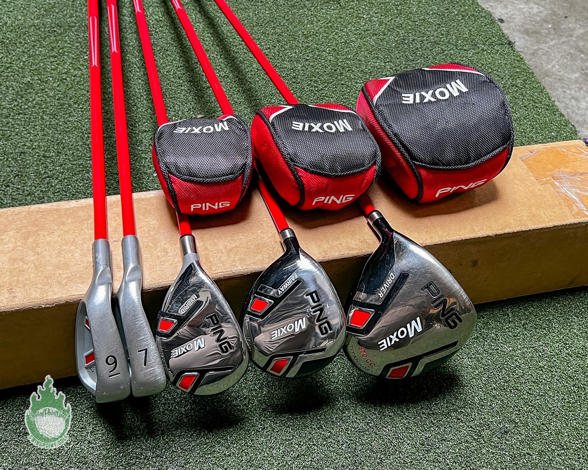 Left Handed Ping Moxie Junior Youth Golf 5 Club Set 7,9