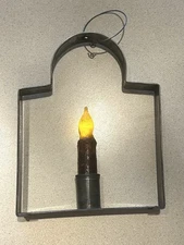 Primitive Antique Style METAL HANGING TAPER CANDLE HOLDER ONLY Colonial