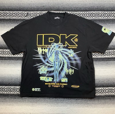 Alien Space Galaxy Very Cool Shirt Mens 3XL Black Heavy IDK I m Dumb As F**k
