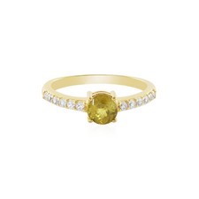 Madagaskar Sphene Zirkon Goldplattierter Silb...