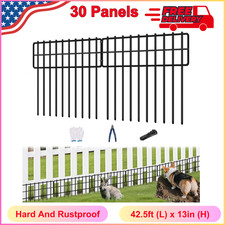 Garden Fence Metal 42.5ft Long 13in High No Dig Animal Barrier for Yard  Patio