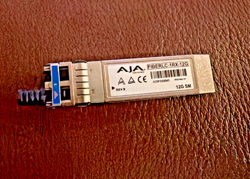 AJA FIBERLC-1RX-12G 1-Channel 12G-SDI Single Mode LC Fiber Receiver SFP