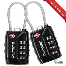 2 Pack TSA Approved 4-Digit Combination Travel Locks - Secure, Weather and Ru...