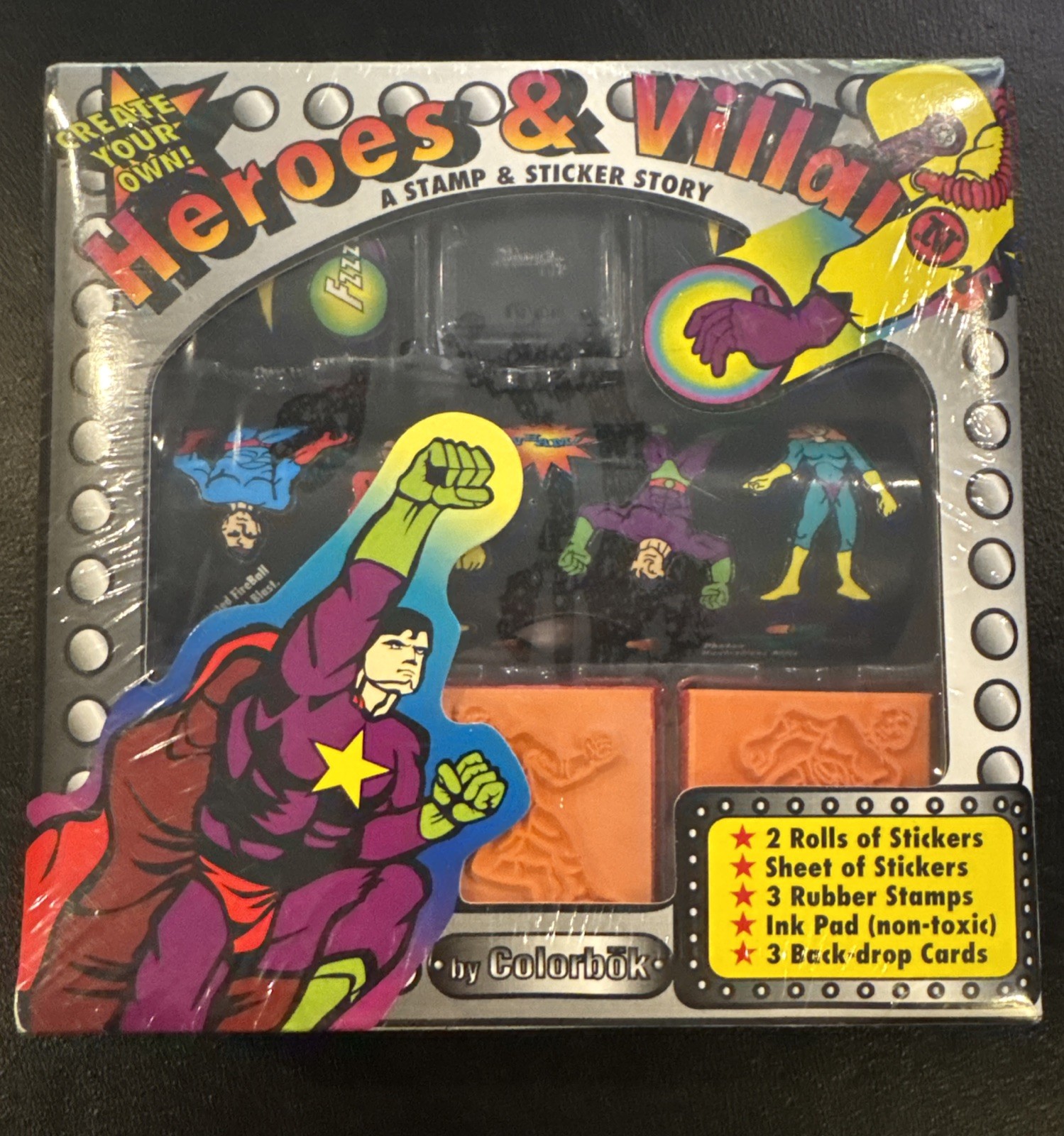 Create Your Own! Heroes & Villains~ A Stamp & Sticker Story By Colorbok