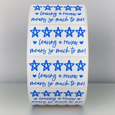 2" Please Leave A Review Sticker,Thank You Sticker,Small Shop Sticker Label