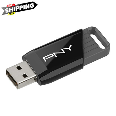 PNY 256GB Attaché X USB 3.2 Gen 1 Flash Drive, Advanced 256GB, Black and Gray