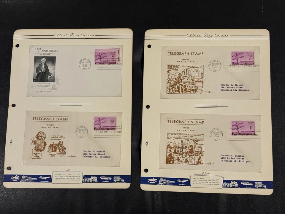 Álbum FDC White Ace 1944-1946, #924-933, 83 inc. Fluegel, pentArts, ArtCraft + Foto 4 de 4