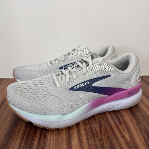 Brooks Ghost 16 Damen-Laufschuhe Größe 8,5 B weiß pink Turnschuhe 1204071D175