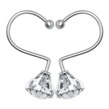 BATHDESIGN 12PCS Shower Curtain Hooks Rings for Bathroom, Rust Proof Clear
