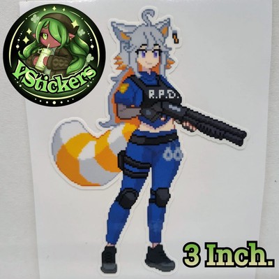 [Vtuber][3 Inch.] Deme Resident Evil Costume Fan Art Sticker! Water-Resistant!