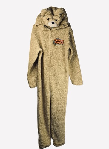Ted 2 Thunder Buddies For Life Zip Up Pajamas Mens L Costume One Piece Sherpa - Picture 3 of 10