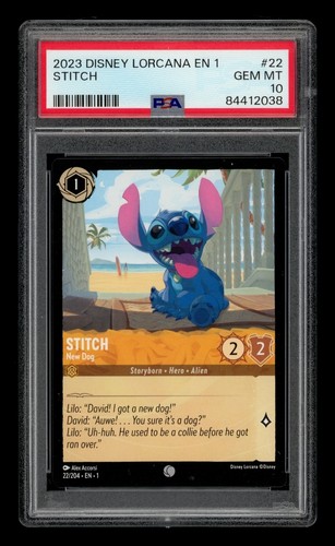2023 Disney Lorcana En 1-The First Chapter: # 22 Stitch PSA 10 GEM MINT