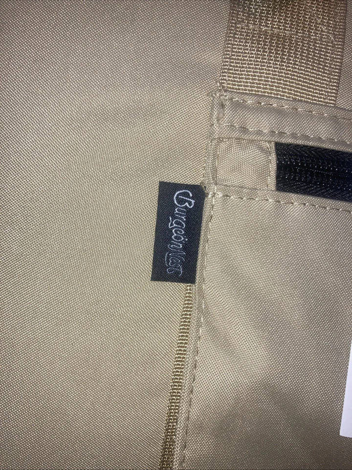 BurgeonNest Perro Cartera Portador Lados Suaves Peluche Mascota Bolso con Arnés Clip, Caqui Foto 3 de 4