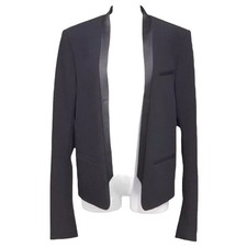 BALMAIN Tuxedo Spencer Jacket Size 44 Black Slim Fit Luxury Designer F/S