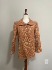 Vintage Paisley-esque Blazer with Pockets and Yellow Buttons