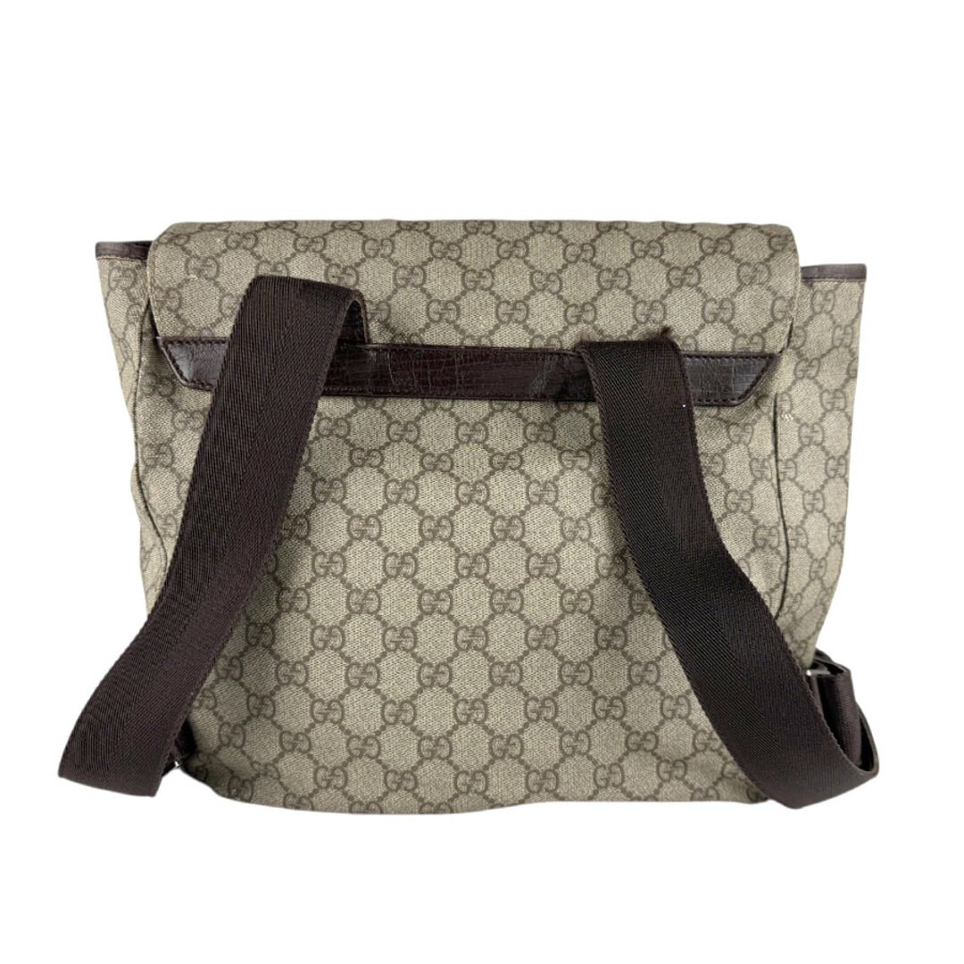 GUCCI Backpack GG Supreme Canvas Brown Unisex Used, 33x26x11cm thumbnail 3