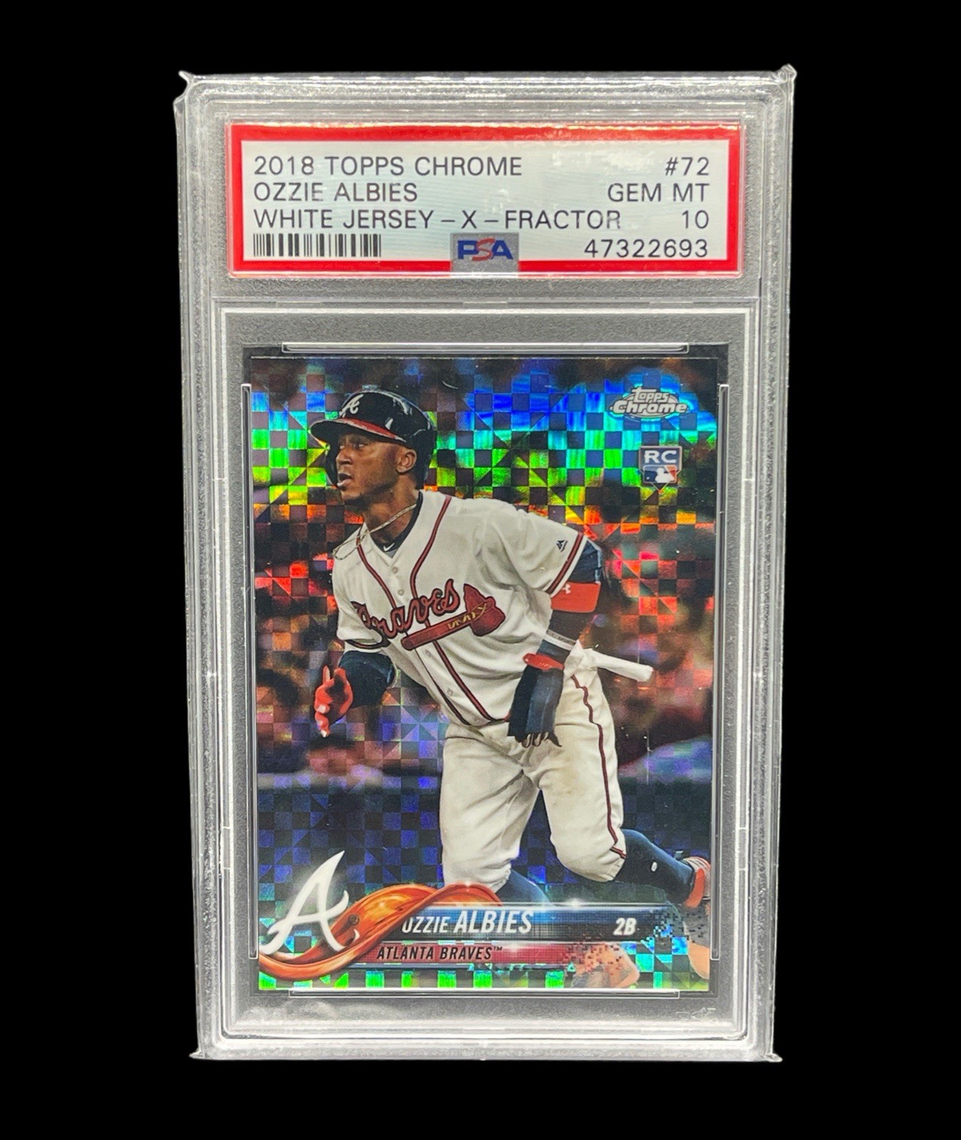 2018 Topps Chrome - Ozzie Albies #72 X-Fractor (RC) PSA 10