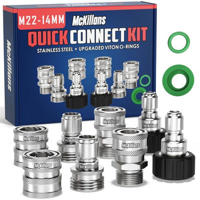 #ad McKillans® M22 14mm Pressure Washer Quick Connect Kit Connects $92.78