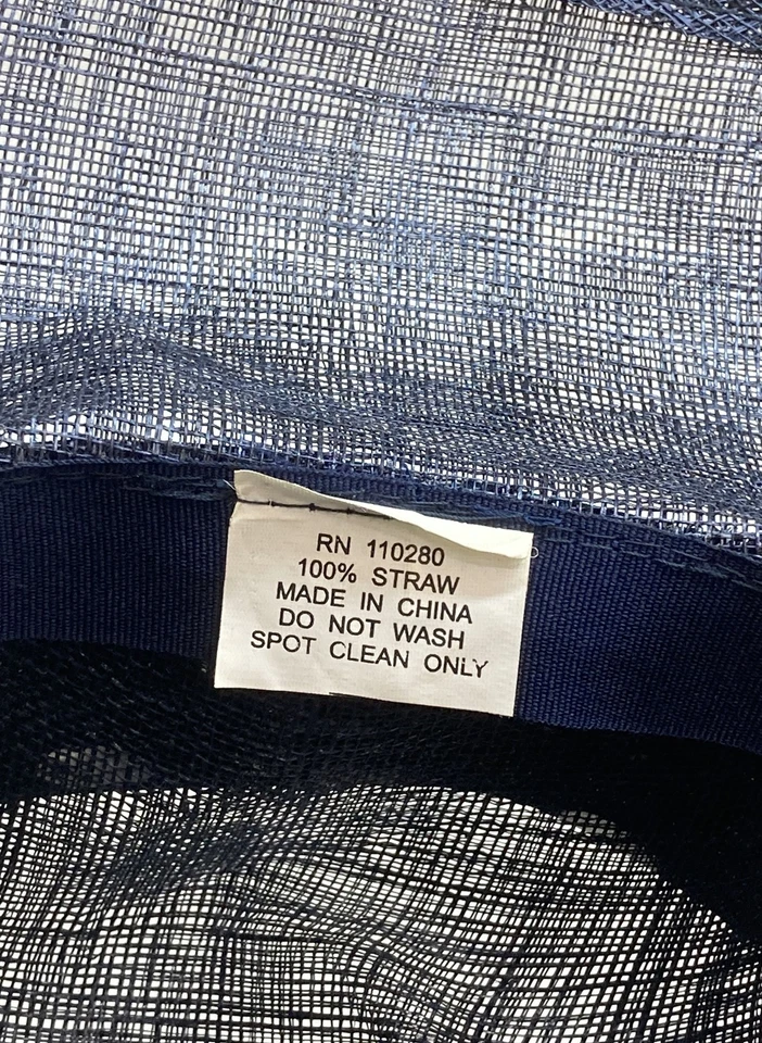 August Accesorios Azul Marino Paja Derby Sombrero Lunares Arco Fascinador Mujer Foto 4 de 4