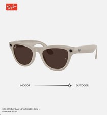 RAY-BAN Meta Skyler - GEN 1 - Shiny Chalky Gray Frames - Brown Transition Lenses