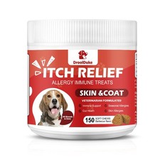 150 Dog Allergy Relief Chews Anti Itch Dog Allergy Chews with Omega 3 Fish Oil