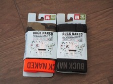2 DULUTH TRADING BUCK NAKED BOXER BRIEFS IN GREEN CAMO/BLACK SIZE 2XL NEW