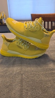 adidas Men's Pharrell Solar Hu Glide EF2379 Bright Yellow/White, Size 9 Men's