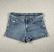Arizona Jean Co. Girls Blue Denim Shorts Size 10 Regular Flat Front Zip Pockets