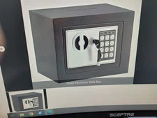 Electronic Safe Box Digital Keypad &Keys 9.05x6.7x6.7 Perfect For Home,Office