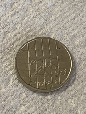 1988 Netherlands, Beatrix 25 Cents, EF(40-45), Nickel, KM:204[#521773]