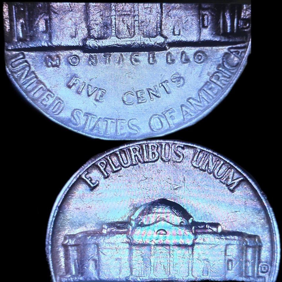 READ 1964D Over D Repunched Mint Mark Jefferson Nickel Error Coin - Image 3 of 4