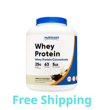 Nutricost Whey Protein Concentrate (Vanilla) 5 LBS / NEW