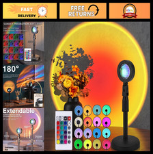 Multicolor Sunset Lamp Projector with APP  Button Control, 360  Rotating LED Li
