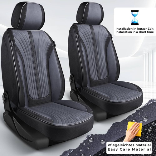 Schonbezüge Sitzbezüge für Seat Leon 2 1P Bj 2005-12 in Schwarz/Grau V1 - Bild 3 von 10