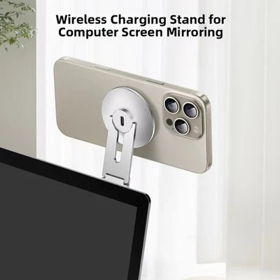 Chargeur sans fil magnétique 15W pour ordinateur portable pliable 180 degrés s - Photo 1/4