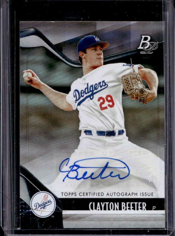 2021 Bowman Platinum Clayton Beeter Top Prospects Auto Autograph #TOP-13 Dodgers