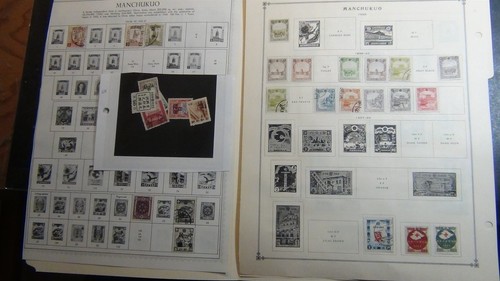 Briefmarkenweis Mandschukuo Sammlung auf Scott Intl Seiten est 110 Marken 