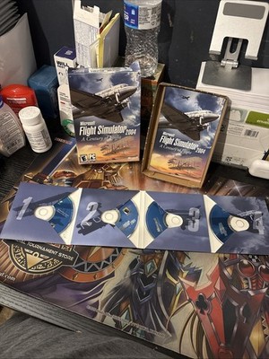 Microsoft Flight Simulator 2004 A Century of Flight PC CD-ROM 4 Disc and Manual