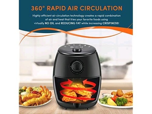 Elite Gourmet EAF0201 Personal 2.1 Qt. Electric Hot Air Fryer Oil-Less Cooker - Picture 2 of 7