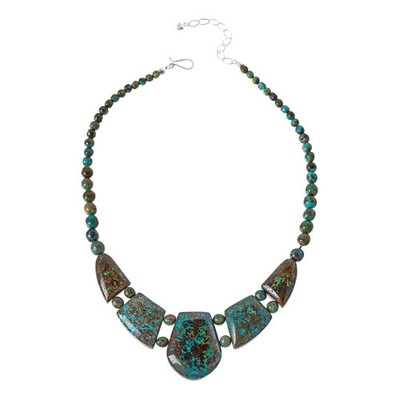 Jay King Sterling Silver Heavenly Well Lake Turquoise Statement Necklace, 18''