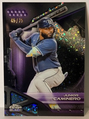2026 Topps Chrome Black #145 (Purple Mini-Diamond) JUNIOR CAMINERO [15/75]