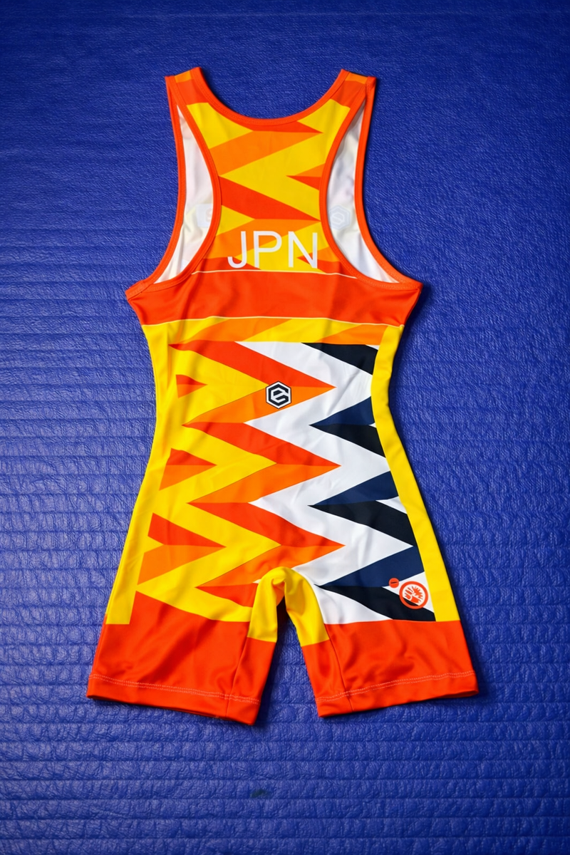 Custom Japan Orange Wrestling Singlet | eBay