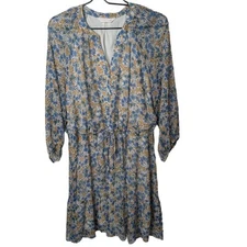 Lauren Conrad Minidress Women's Size XL Floral Polyester Elastic Waist