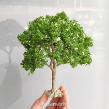 2PC 10-17cm Miniatures Scenery Spring Flower Trees HO/OO Scale Plants Garden