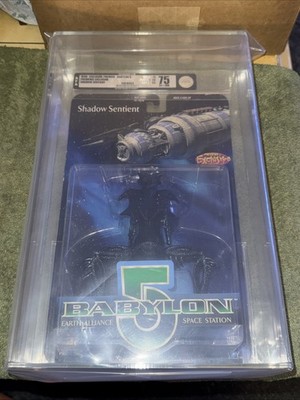 1998 EXCLUSIVE PREMIER BABYLON 5 PREVIEWS EXC. SHADOW SENTIENT MOC AFA 75 EX+/NM