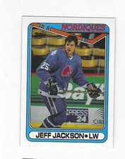 1990-91 TOPPS JEFF JACKSON #249 QUECEC NORDIQUES