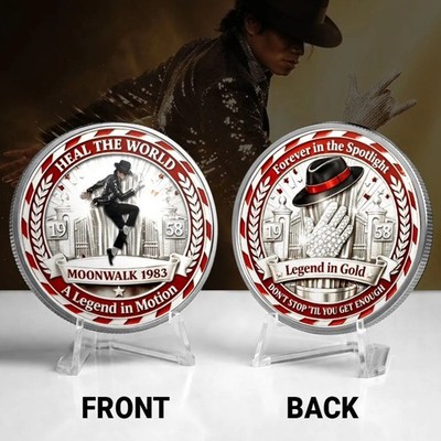 Michael Jackson Moonwalk 1983 Coin Heal The World Gold Challenge